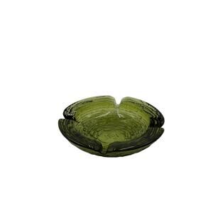 Anchor Hocking Vintage MCM Small Soreno Ashtray/Trinket Dish in Avocado Green